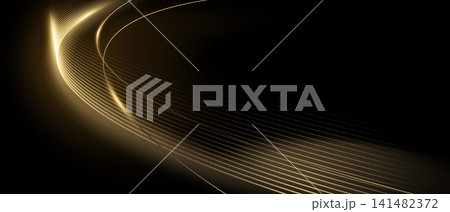 Modern abstract vector design with a black background and luxurious elements. 141482372