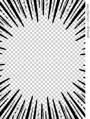 Concentration lines background, hand-drawn lines, manga style, frame, vertical orientation Concentration lines background, hand-drawn lines, manga style, frame, vertical orientation 141482744