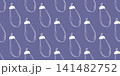 Seamless pattern with white eggplant silhouette on purple background 141482752