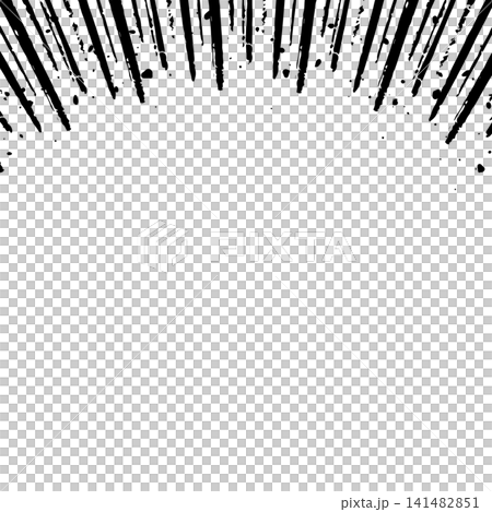 集中線の背景、手書きの線、飛沫、漫画表現、フレーム、正方形サイズ 141482851