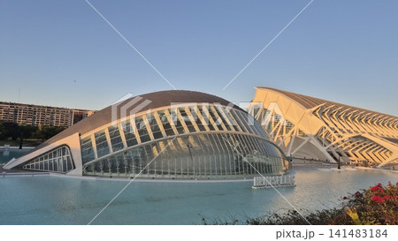 Modern futuristic architecture with reflective glass domes Modern futuristic architecture with reflective glass domes 141483184