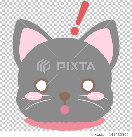 何かを思いついた黒猫の手描き風表情アイコンイラスト 何かを思いついた黒猫の手描き風表情アイコンイラスト 141483592
