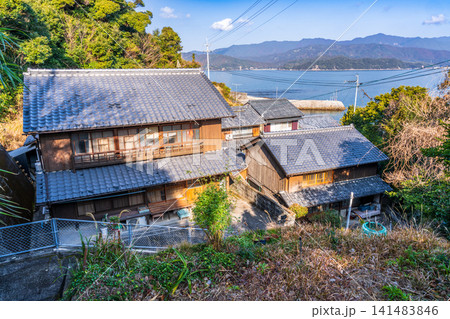 【重要伝統的建造物群保存地区】出羽島　谷間の集落と対岸　徳島県海部郡牟岐町 141483846