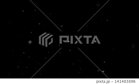 Freeze Motion Shot of Flying Small Particles , Isolated on Black Background 141483896