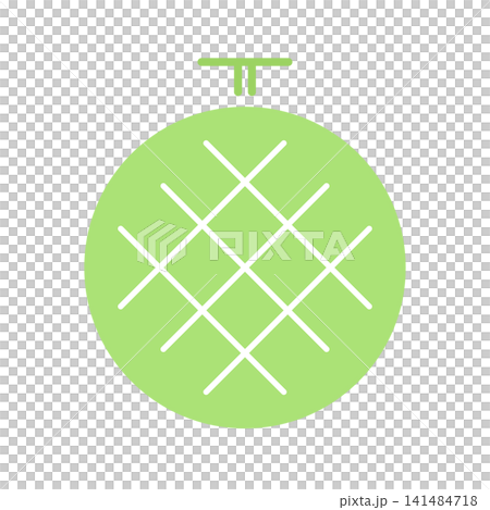 簡單的西瓜插圖圖示/標記 141484718