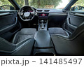 Luxury car interior with modern dashboard and cockpit 141485497