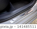 Car Door Sill and Interior Close Up 141485511