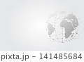 Worldwide digital business communication concept with light grey circuit globe on white background. 141485684