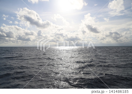 Seascape - sky and blue sea - horizon Seascape - sky and blue sea - horizon 141486185