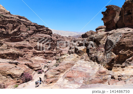 Jordanian desert at Petra Jordanian desert at Petra 141486750