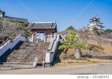 掛川市の掛川城の風景(静岡県) 掛川市の掛川城の風景(静岡県) 141486972