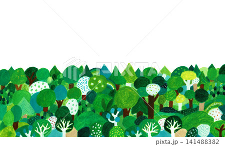 色とりどりの木々が広がる豊かな森の風景 色とりどりの木々が広がる豊かな森の風景 141488382