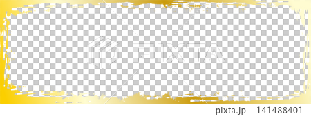A horizontal header frame drawn with gold brushstrokes (3:1 aspect ratio) 141488401