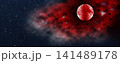 Eclipse - Bloody Red Moon in the night starry sky 141489178