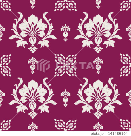 Classic floral ornamental seamless repeat pattern for fabric, wallpaper, scrapbook paper, wrapping paper and decorative surface design. Classic floral ornamental seamless repeat pattern for fabric, wallpaper, scrapbook paper, wrapping paper and decorative surface design. 141489194