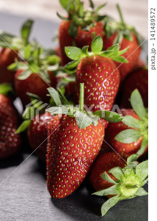 Fresh Strawberry in a Professional Studio Setting. Fresh Strawberry in a Professional Studio Setting. 141489572