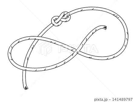 Nautical sea knot. Travel and tourism line symbol. Retro style conceptual illustration. 141489797
