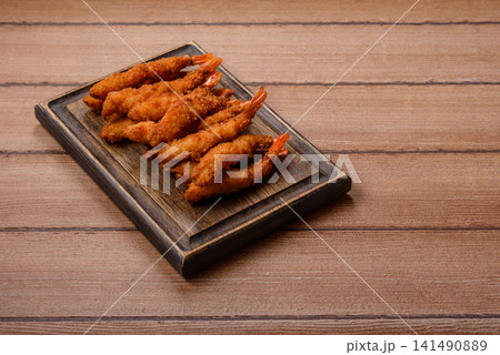 Shrimp or prawn tempura breaded with salt, spices and tartar sauce, Asian cuisine. Tempura shrimp Shrimp or prawn tempura breaded with salt, spices and tartar sauce, Asian cuisine. Tempura shrimp 141490889