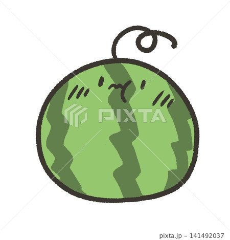 スイカのイラスト 顔付き スイカのイラスト 顔付き 141492037