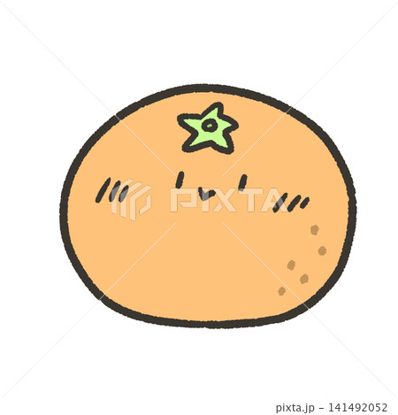 みかんのイラスト　顔付き 141492052