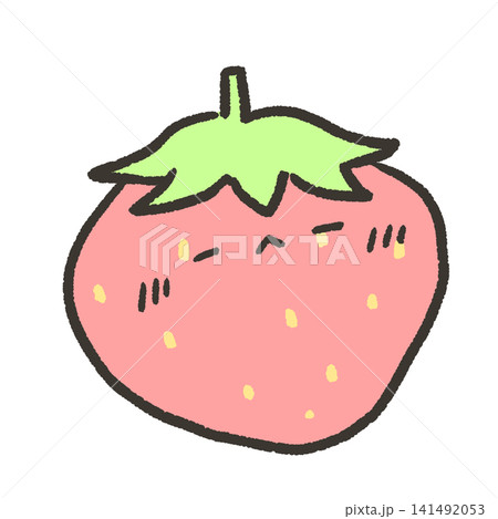 いちごのイラスト　顔付き 141492053