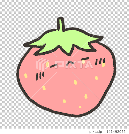 いちごのイラスト　顔付き 141492053