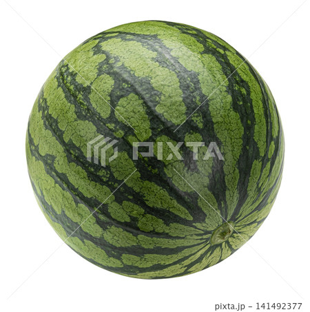 Whole watermelon isolated on white background with clipping path 141492377