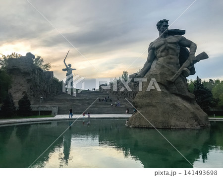 Stand to the Death Monument with The Motherland Calls on Mamayev Kurgan, Volgograd, Russia Stand to the Death Monument with The Motherland Calls on Mamayev Kurgan, Volgograd, Russia 141493698