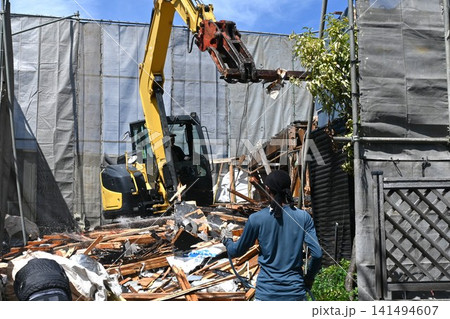 家屋解体工事現場 家屋解体工事現場 141494607