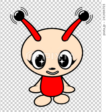 Alien character with antennae - illustration material Alien character with antennae - illustration material 141494703