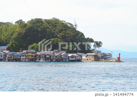 舟屋の並ぶ風景 舟屋の並ぶ風景 141494774