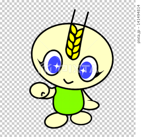 米と自然モチーフの可愛いキャラクター イラスト素材 米と自然モチーフの可愛いキャラクター イラスト素材 141494814