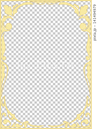 Golden hand-painted Art Nouveau frame Golden hand-painted Art Nouveau frame 141494979