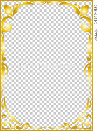 Hand-painted Art Nouveau frame with gold gradient. (A4) Hand-painted Art Nouveau frame with gold gradient. (A4) 141494980