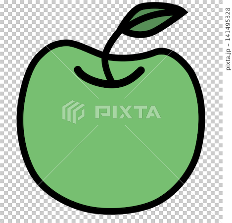 Illustration of a simple green apple 141495328