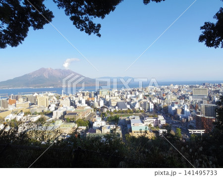 城山公園より望む桜島(鹿児島県鹿児島市) 141495733