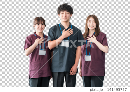 Doctors, doctors and nurses wearing scrubs Doctors, doctors and nurses wearing scrubs 141495757
