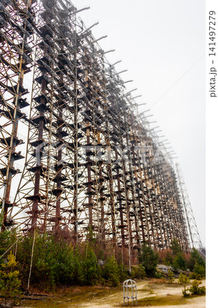 Duga, a Soviet over-the-horizon (OTH) radar system as part of the Soviet anti-ballistic missile early-warning network, in Chernobyl Exclusion Zone in Ukraine Duga, a Soviet over-the-horizon (OTH) radar system as part of the Soviet anti-ballistic missile early-warning network, in Chernobyl Exclusion Zone in Ukraine 141497279