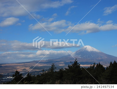 静岡県 御殿場、乙女峠からの「富士山」 141497534