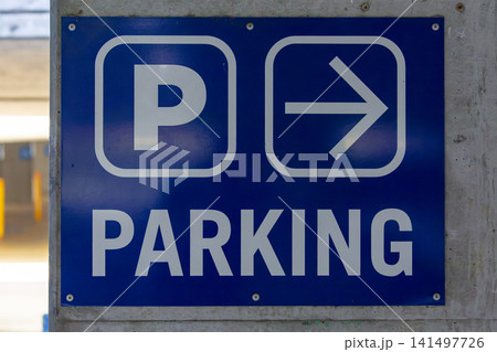 An entry sign to a large public carpark in Western Sydney An entry sign to a large public carpark in Western Sydney 141497726
