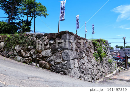 三重県松阪城 国指定史跡 本丸の石垣 三重県松阪城 国指定史跡 本丸の石垣 141497859