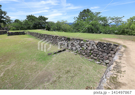 三重県松阪城 国指定史跡 本丸の石垣 三重県松阪城 国指定史跡 本丸の石垣 141497867