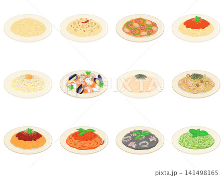 スパゲティのアイコンセット スパゲティのアイコンセット 141498165