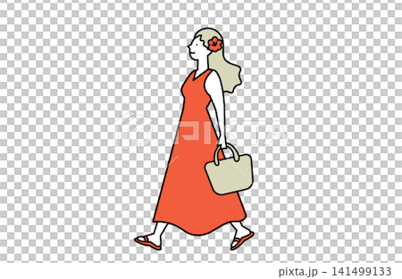 Woman enjoying the resort Woman enjoying the resort 141499133