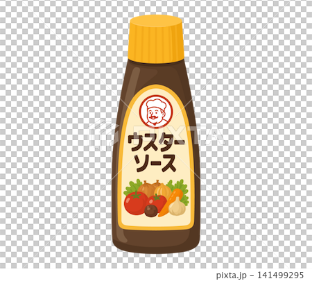 Worcestershire sauce, flat illustration Worcestershire sauce, flat illustration 141499295