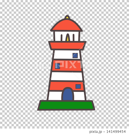 Red and white lighthouse Red and white lighthouse 141499454
