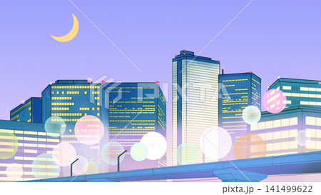シティポップ背景_夜の都市 シティポップ背景_夜の都市 141499622