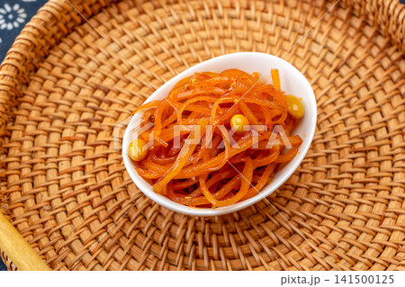 salted preserved radish strands seasoned with red chili oil strips 141500125
