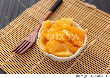 spicy vegetarian tripe made of konjac seasoned with chili oil spicy vegetarian tripe made of konjac seasoned with chili oil 141500191