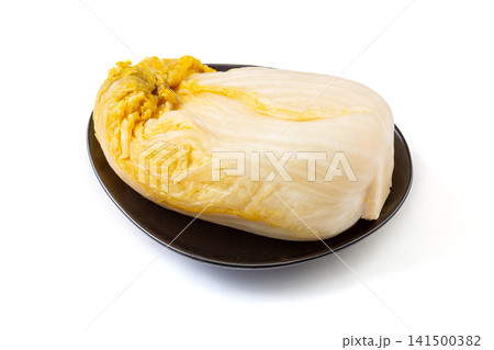 fermented sour napa cabbage traditional pickled whole leaf vegetable 141500382